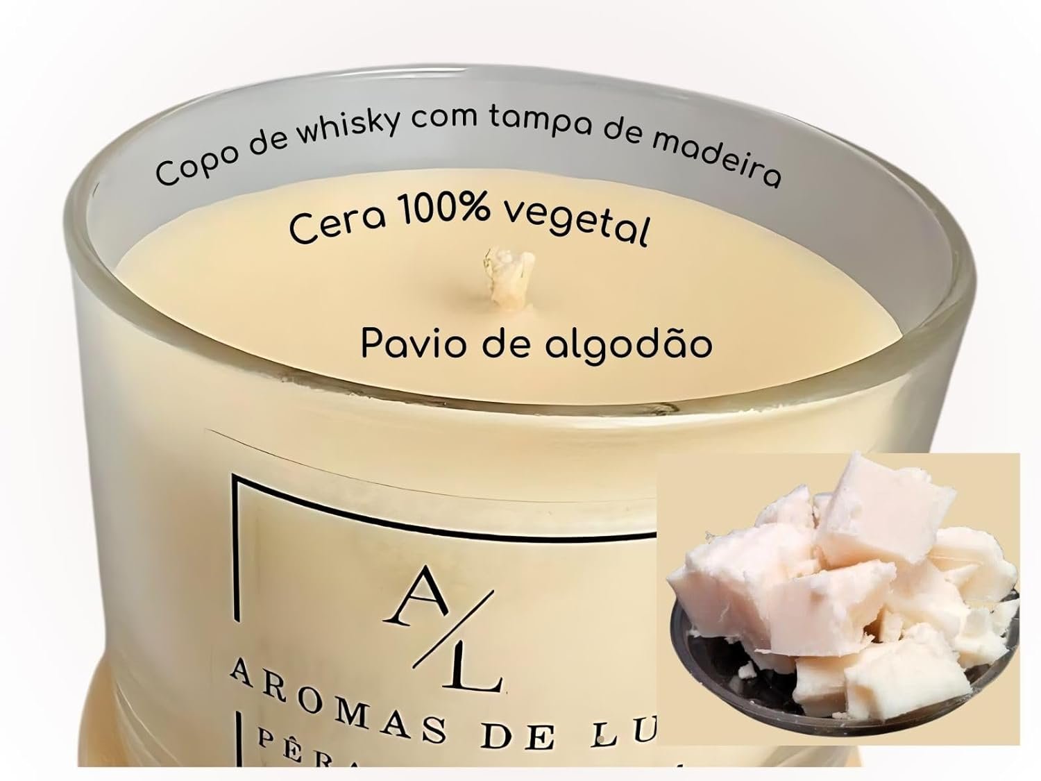 Kit Velas Aromáticas Premium 100g Vanilla e Lavanda 36h 2 Unidades - Imagem 6