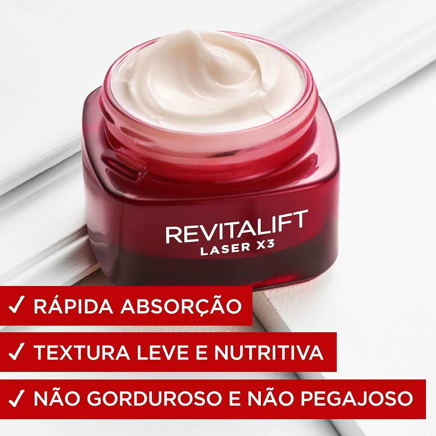 L'Oréal Paris Revitalift Laser X3 50ml Creme Anti-Idade com Pro-Xylane e Ácido Hialurônico - Imagem 4