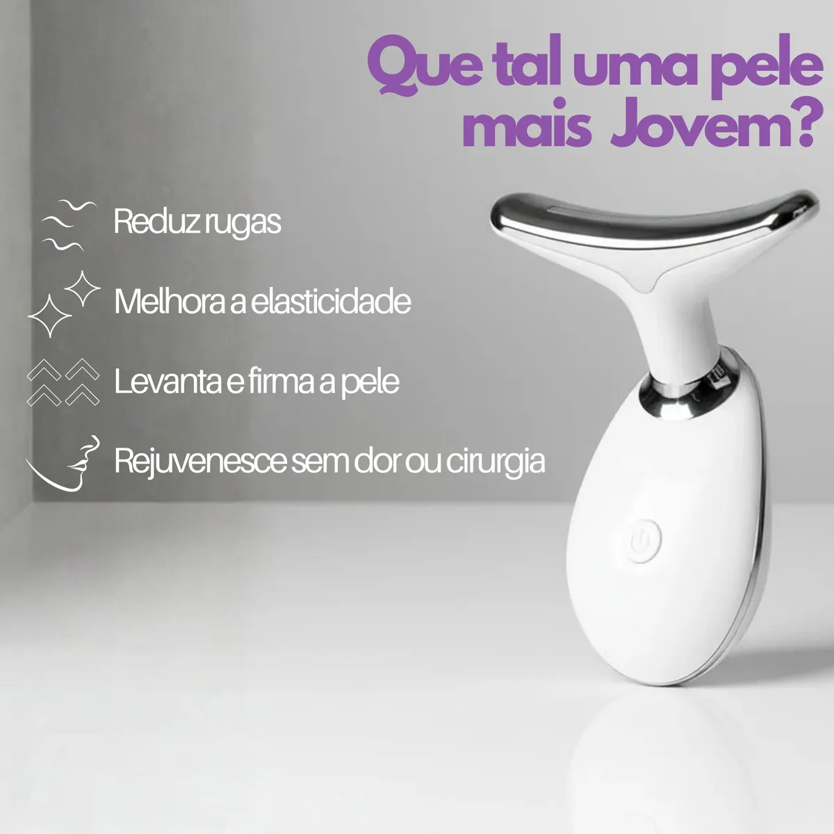 Massageador Facial Rejuvenescedor com Vibração Relaxante - Imagem 3