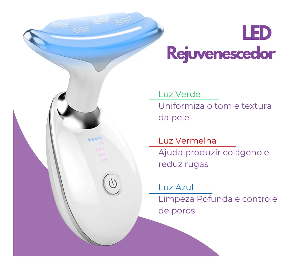 Massageador Facial Rejuvenescedor com Vibração Relaxante - Imagem 4
