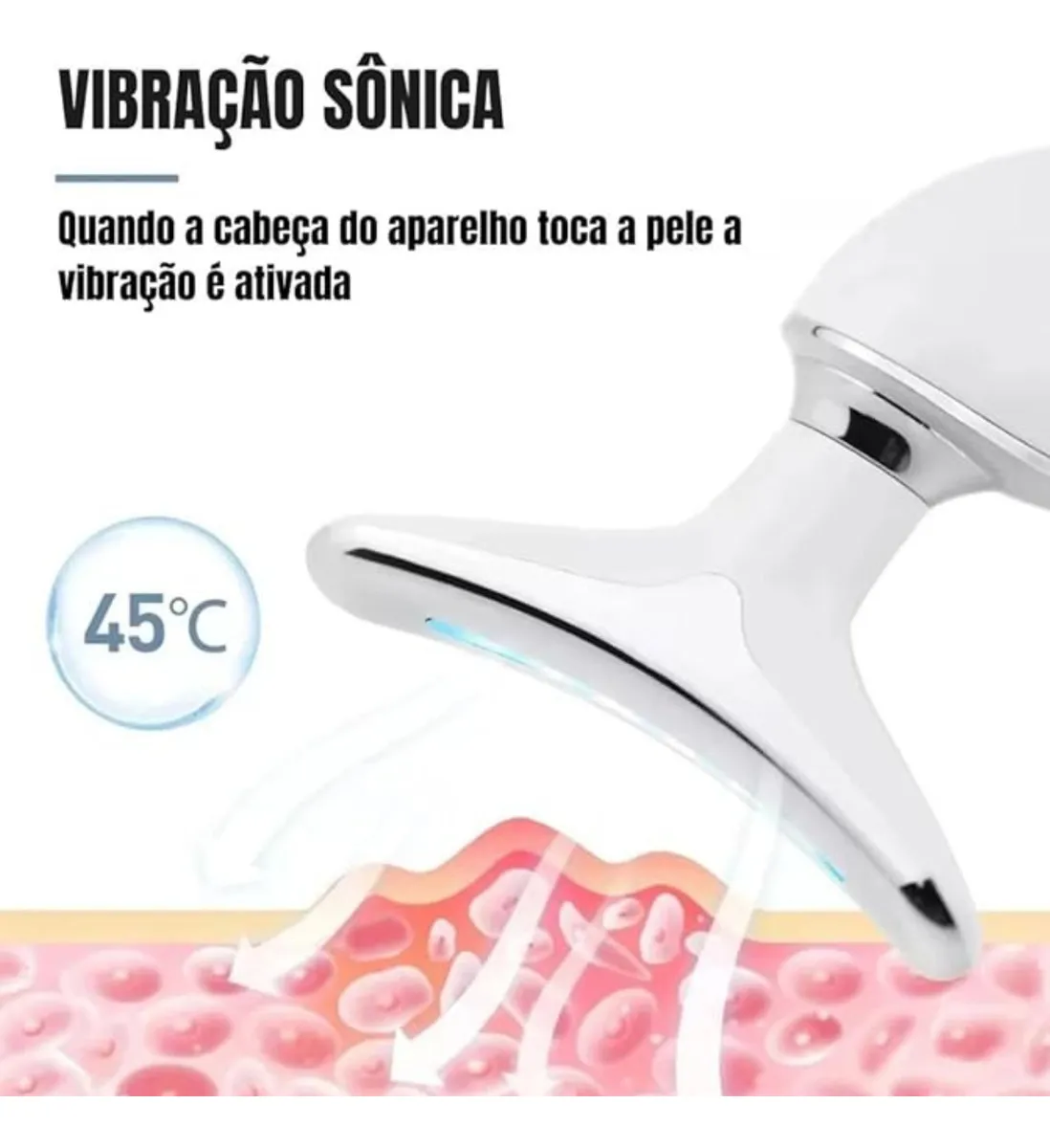 Massageador Facial Rejuvenescedor com Vibração Relaxante - Imagem 7