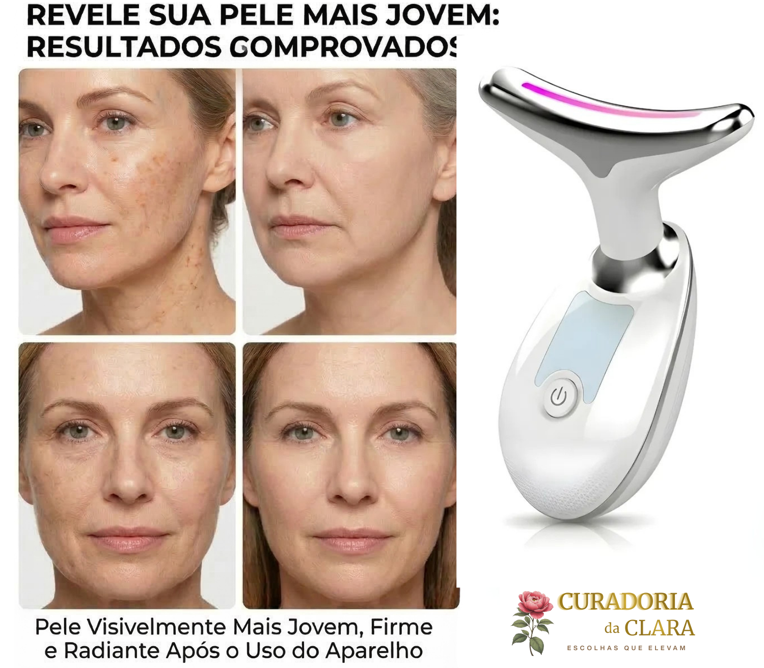Massageador Facial Rejuvenescedor com Vibração Relaxante - Imagem 2